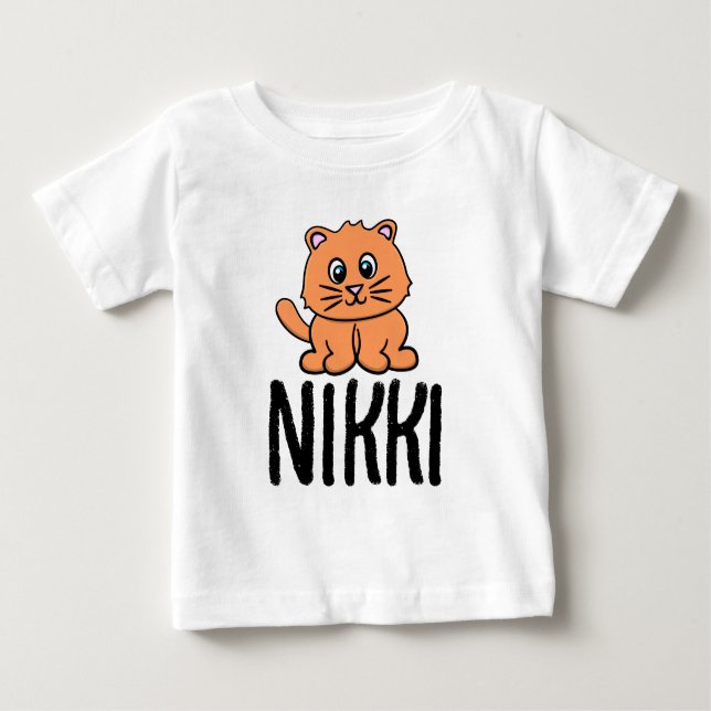 CAMISETAS INFANTIS MENINA GATO RUIVO (Frente)
