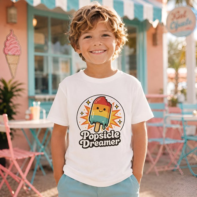 Camisetas infantis retrô Popsicle Dreamer (Criador carregado)