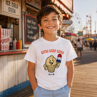 Camisetas infantis Retro Scoop Squad
