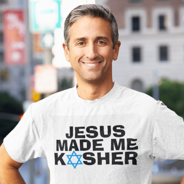 Camisetas judaicas messiânicas, JESUS me fez KOSHE (Criador carregado)