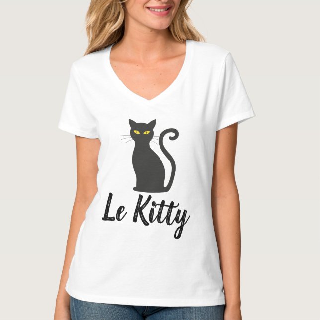 CAMISETAS LE KITTY, GATO FRANCÊS (Frente)