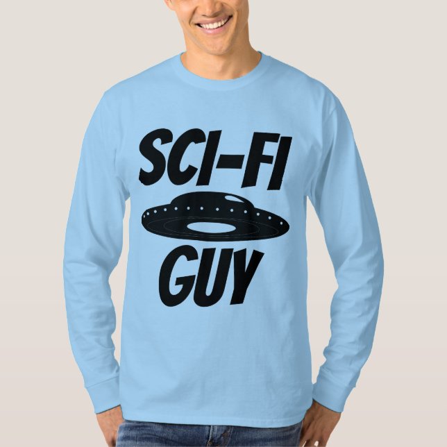 CAMISETAS MASCULINAS DE HOMEM GUY DE FICÇÃO CIENTÍ (Frente)