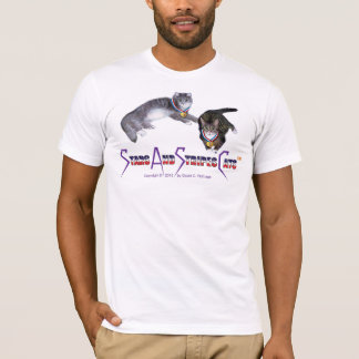 Camisetas masculinas de StarsAndStripesCats,