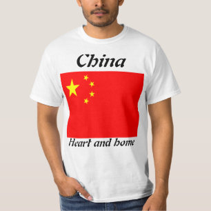 camisetas masculinas do coração e da china de casa