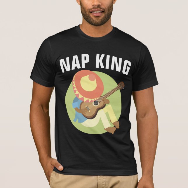 Camisetas masculinas engraçadas NAP KING (Frente)