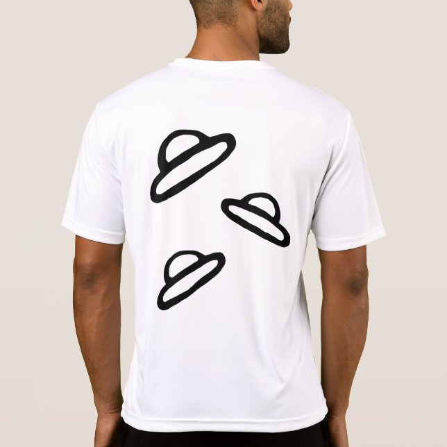 Camisetas masculinas espaçonaves (Verso)