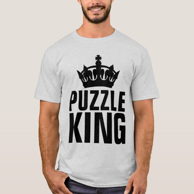 Camisetas masculinas PUZZLE KING (Frente)