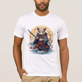Camisetas masculinas Samurai Rat
