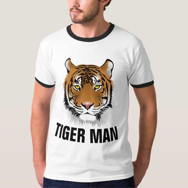Camisetas masculinas TIGER MAN (Frente)