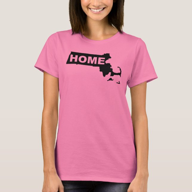 Camisetas Massachusetts Casa Longe do Estado (Frente)