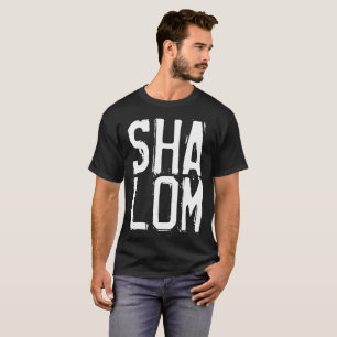 Camisetas Negras SHALOM. Judeu, Paz