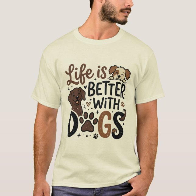 CAMISETAS PARA AMANTES DE CÃES (Frente)
