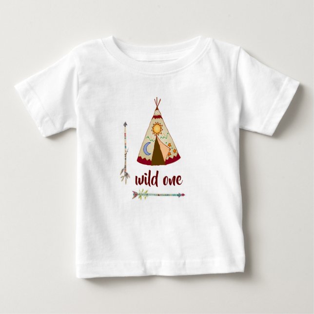 Camisetas para Bebês Meninas - Tenda Teepee (Frente)