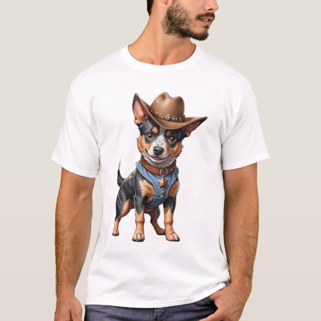 camisetas para cães de boi australiano de salgueir (Frente)