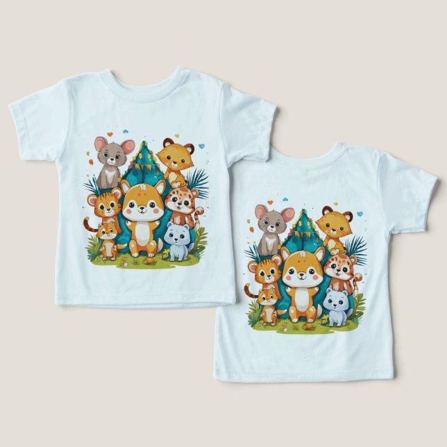 Camisetas para Crianças Ativas - Prontas para Dive (Design Frente e Verso)