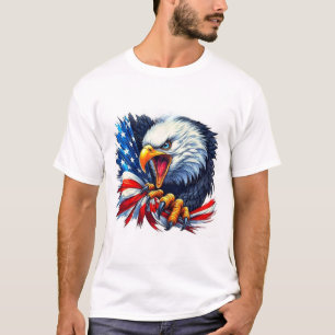 Camisetas Patrióticas de Águia - Americano Negrito