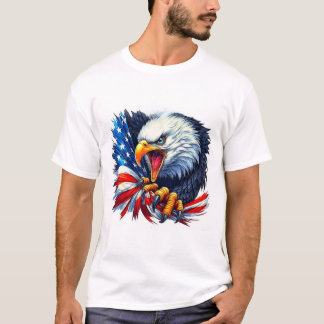 Camisetas Patrióticas de Águia - Americano Negrito