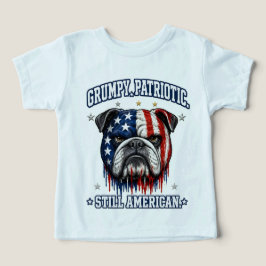 Camisetas Patrióticas do Bulldog Mal-Humorado do D