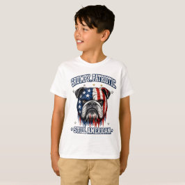 Camisetas Patrióticas do Bulldog Mal-Humorado do D