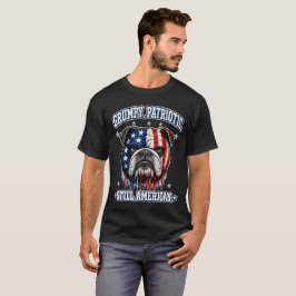Camisetas Patrióticas do Bulldog Mal-Humorado do D