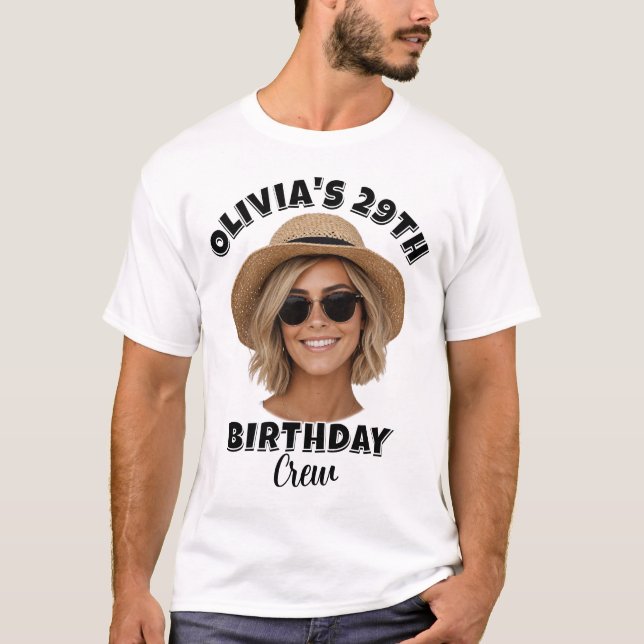 Camisetas Personalizadas de Aniversário com Foto | (Frente)