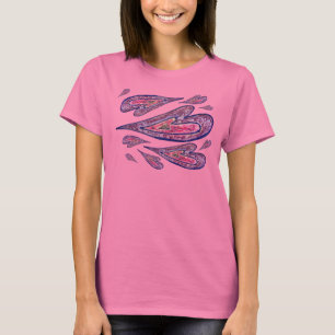 Camisetas personalizadas de Arte com Amor Rosa
