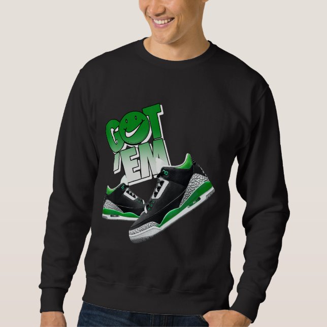 Camisetas Pine Green 3s Para Combinar Sneaker Matc (Frente)