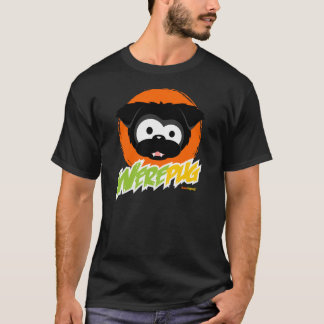 Camisetas pretas da obscuridade de WerePug