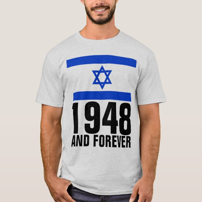 Camisetas Pro-Israel 1948 E PARA SEMPRE (Frente)