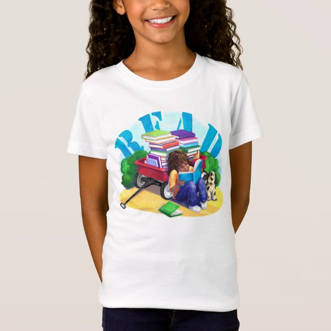 Camisetas READ Book Wagon Kids (Frente)