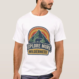 Camisetas retrô gráficas "Explore Mais a Natureza