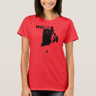 Camisetas Rhode Island Lar Longe do Estado