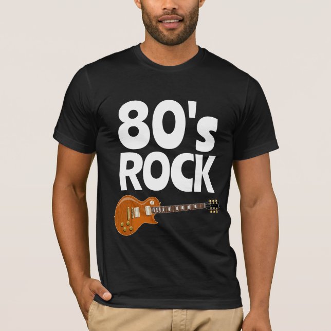 camisetas ROCK BLACK T-SHIRTS PRETO dos anos 80 (Frente)