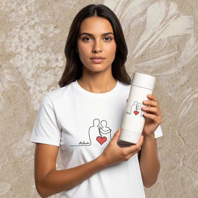 Camisetas Românticas para Casais com Nomes Persona (Romantic Matching T-Shirts with Custom Names
)