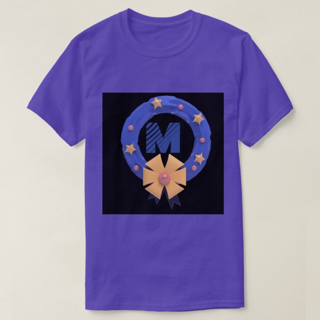 Camisetas Roxas com Monograma Personalizado Símbol (Frente do Design)