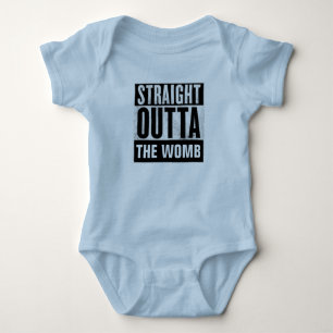 Camisetas SAINDO DIRETO DO ÚTERO, BEBÊ