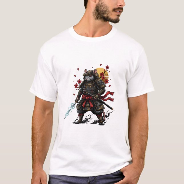Camisetas Samurai Rat Masculinas (Frente)