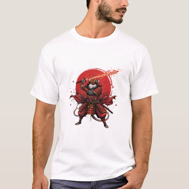 Camisetas Samurai Rat Masculinas (Frente)
