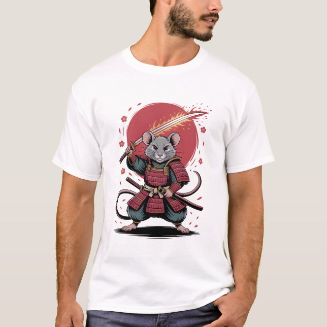 Camisetas Samurai Rat Masculinas (Frente)