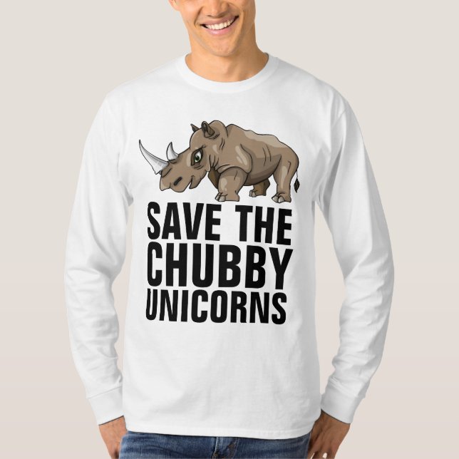 Camisetas SAVE THE CHUBBY UNICORNS (Frente)