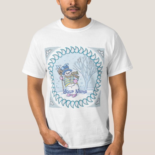 Camisetas Snowman Walking (Frente)