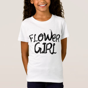 CAMISETAS T LETRA PINCEL MENINA DE FLORES