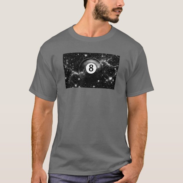 Camisetas Tema 8 Bolas para Jogadores de Sinuca (Frente)