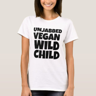 CAMISETAS VEGANAS SEM VACINA CRIANÇA SELVAGEM