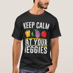 Camisetas Vegetarianas legal Mantem Calma Comam O