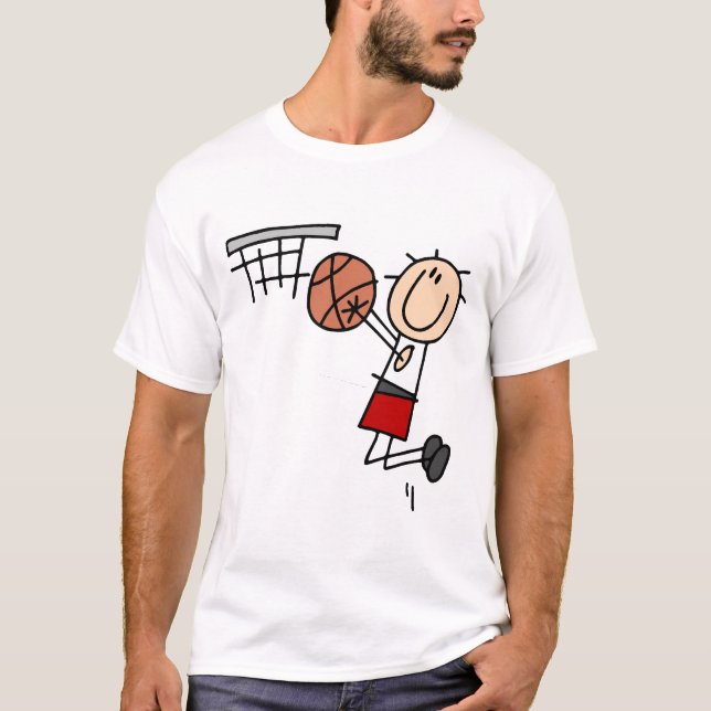 Camisetas Vermelhas de Basquete e Presentes (Frente)