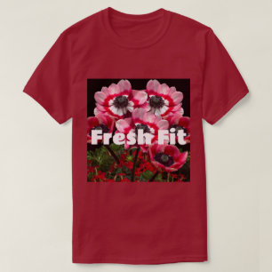 Camisetas Vermelhas Escuras de Texto Personalizado