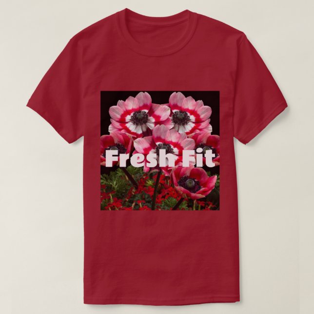 Camisetas Vermelhas Escuras de Texto Personalizado (Frente do Design)
