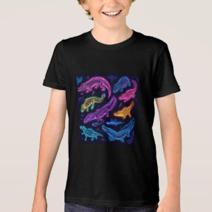 Camisetas Wild Neon Gator - Negrito, Funky e Feroz