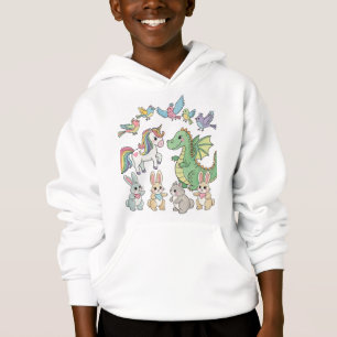Camisola com capuz para crianças Amigos Dinossauro
